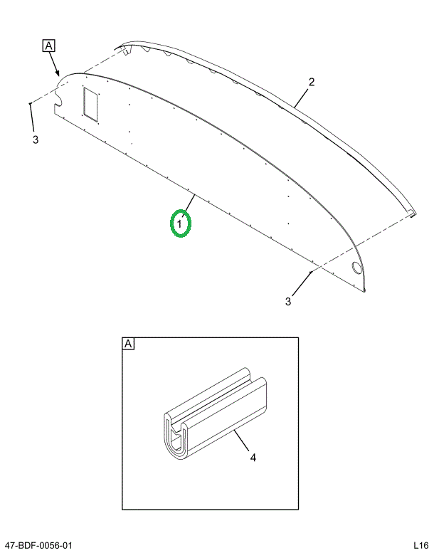 2201553C6 Panel, Bulkhead W/light Monito