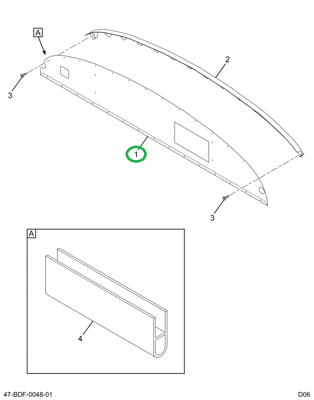 2201555C6 Panel, Bulkhead W/glove Box