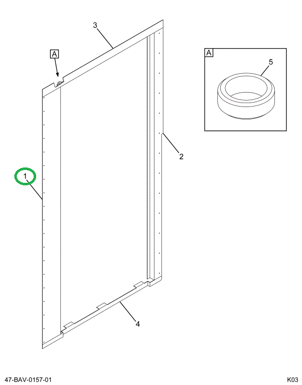 2201581C3 CASING  ENTRANCE DOOR AFT