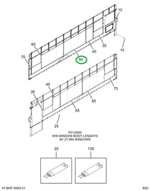 2201673C5 Lining, Lower, 6 Inch Windows