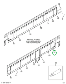 2201676C4 Lining Lower, 6 Inch Windows L