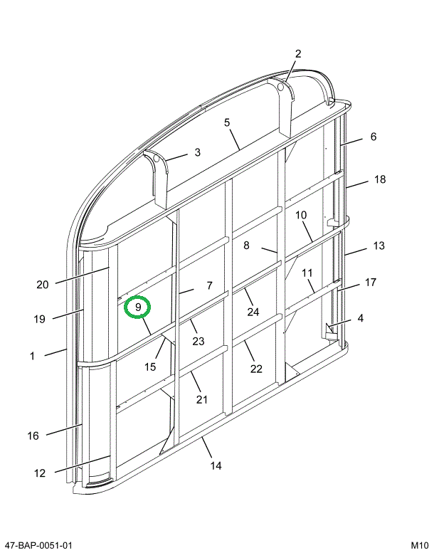 2201958C1 BRACE *WINDOW SILL CE LH