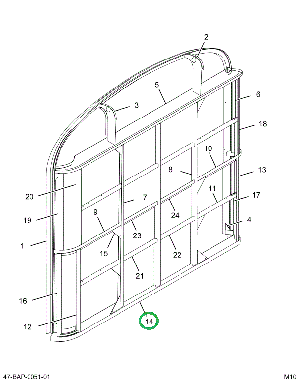 2201961C1 BASE REAR*FRAME CE