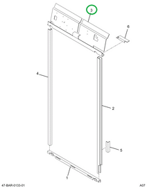 2202058C3 Header, Door, Entrance Outward