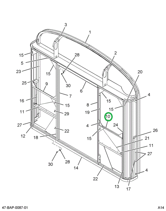 2202151C2 Sill, Window, Rear Colorado R