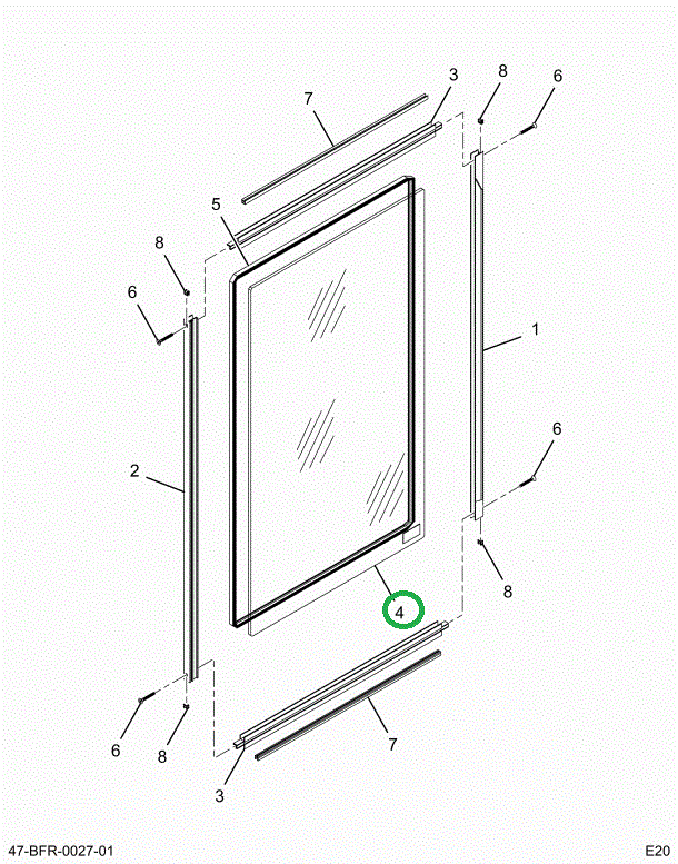 2202196C1 GLASS  DRVR WDO SASH AS-2 CE L