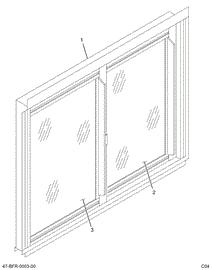 2202251C95 WINDOW DRVR ASSY BLACK BLU-GRN