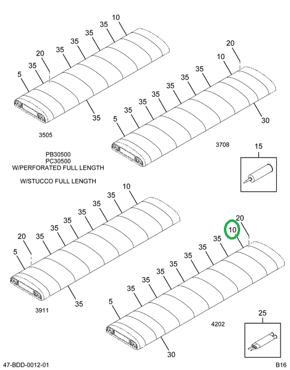 2202278C2 Lining, Over Head Perforated
