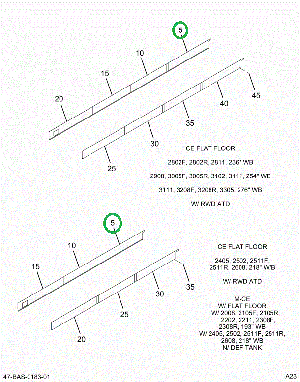 2202362C4 SKIRT, LOWER REAR 3-BOW R 20.0