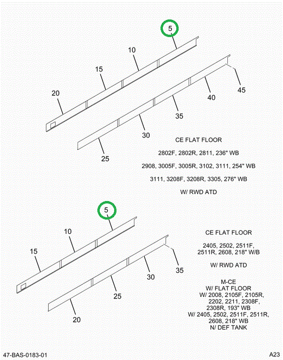 2202364C4 SKIRT, LOWER REAR 3-BOW R 14.5