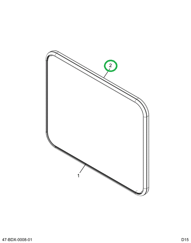 2203456C2 SEAL REAR DOOR TOP GLASS LAM