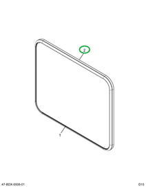 2203458C2 SEAL REAR DOOR TOP TEMPERED