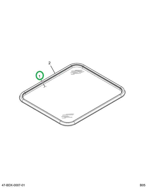 2203703C1 Glass, 73% Bluegreen Tint Side