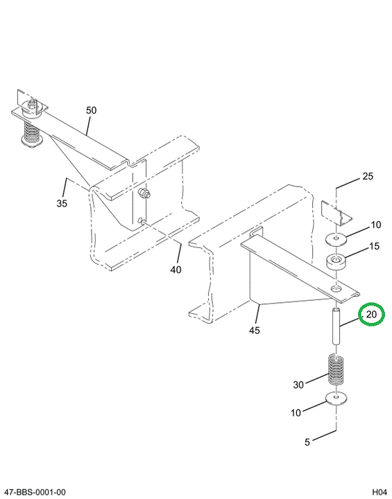 2203744C1 SPACER OUTRIGGER*FRT FLR