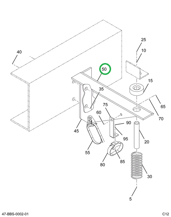 2203746C5 Outrigger, Bus Body, Front