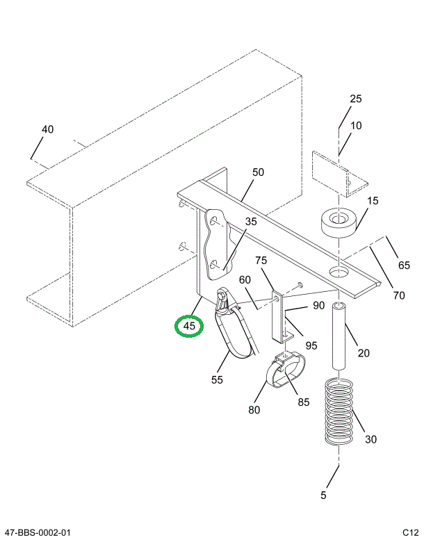 2203746C6 OUTRIGGR,OUTRIGGER, FRONT, BUS