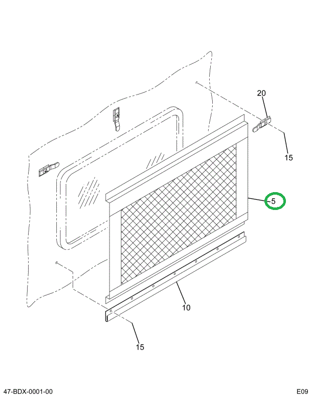 2203828C3 Guard Assembly, Glass Back Up