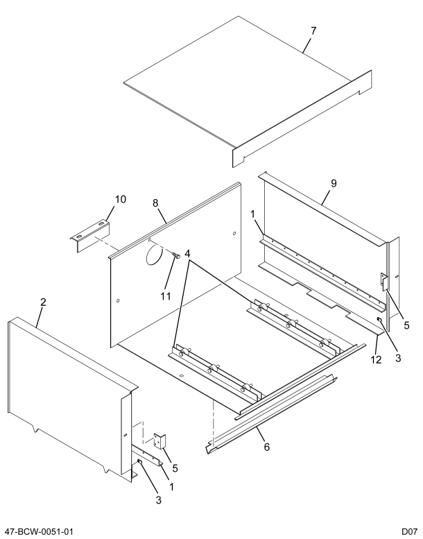 2204254C6 BOX  BATTERY ASSY WELDMENT STD