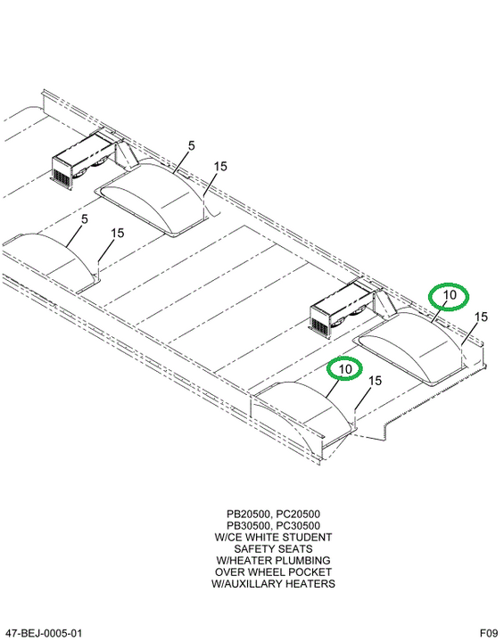 2204312C6 COVER, W/P, INTR HTR HOSE, FRT