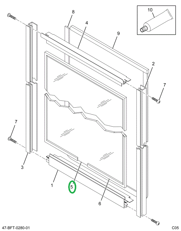 2205002C2 Glass, Laminated Fixed Passeng