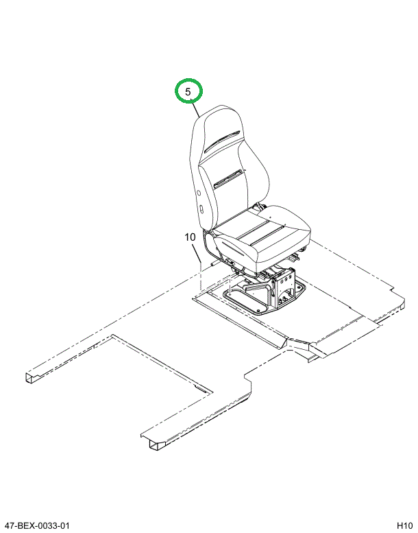 2205285C1 Seat, Drivers Gray Prevaill (n