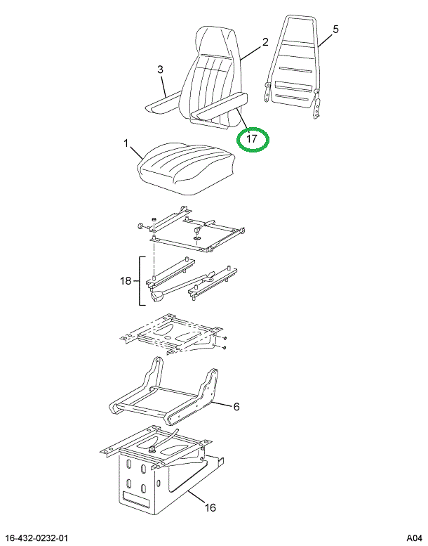 2205400C1 ARMREST  DRVR NAT GRY LH 42OZ