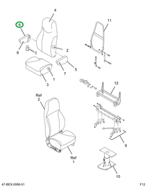 2205443C1 Armrest, Seat, Drvr Nat Grn Rh