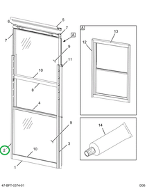 2205448C3 EXTRUSION  ALUMINUM*WDO FIXED