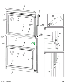2205449C3 Frame, Window, Side, Bus, Fixe