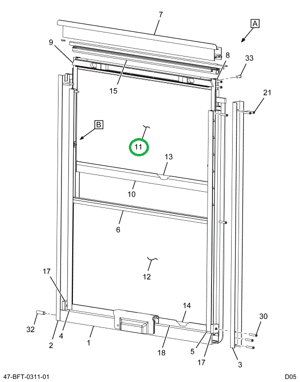 2205472C3 GLASS  PASS*K/O TOP LAMINATED