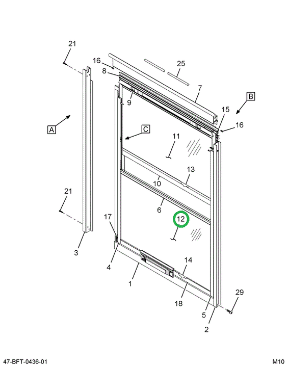 2205474C3 Glass, Window, Laminated Botto