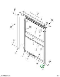 2205531C3 Fr, Window Horizontal Kick Out