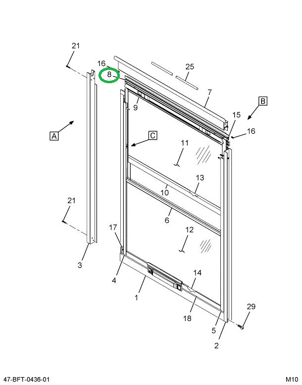 2205538C2 EXTRUSION  ALUMINUM* K/O  INR