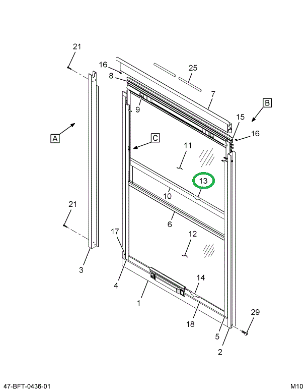 2205544C2 CHANNEL*WINDOW GLAZING TEMPERE