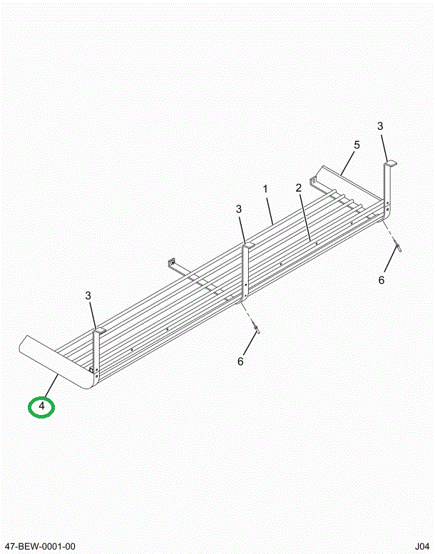 2205667C1 CAP END*LUGG RACK MTD BELOW L