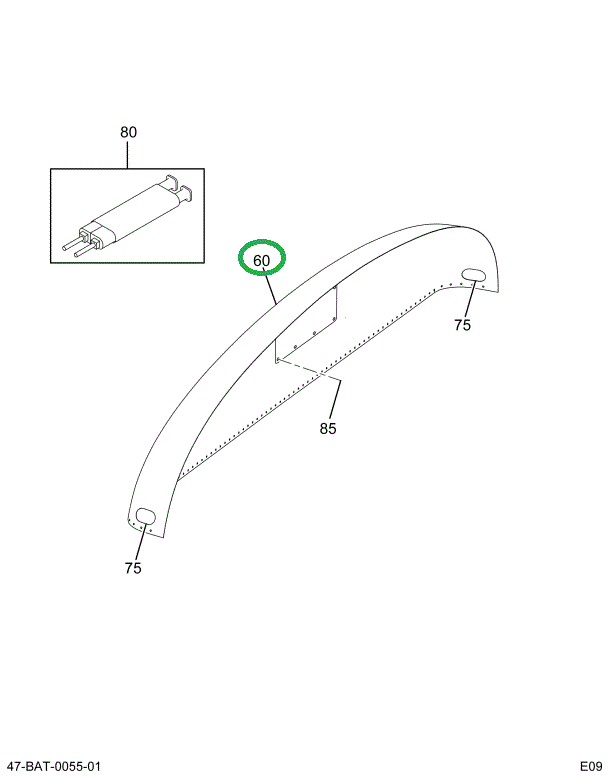 2206311C6 Cap, Bus, Rear, Inside Rear W/