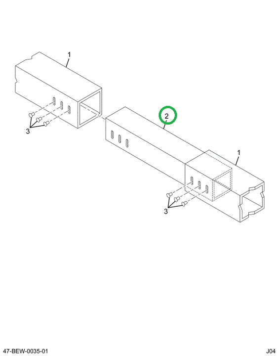 2206420C1 Splice 3/4 Square Tubing