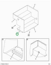 2206428C3 Support, Skid Plate Front Step