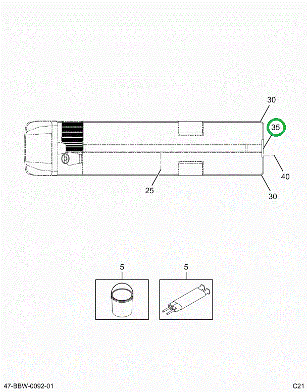 2206477C3 Panel, Bus Body, Threshold Rea