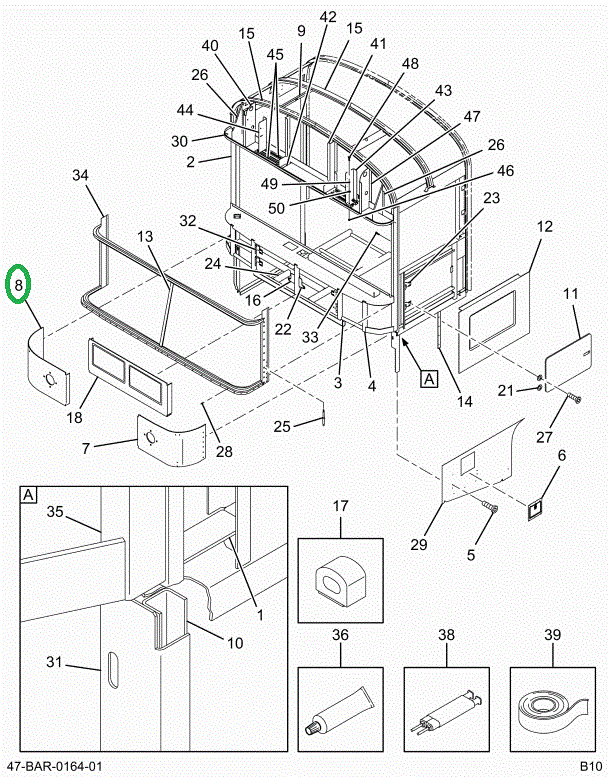 2206566C1 Skin, Bottom Cowl, Rh