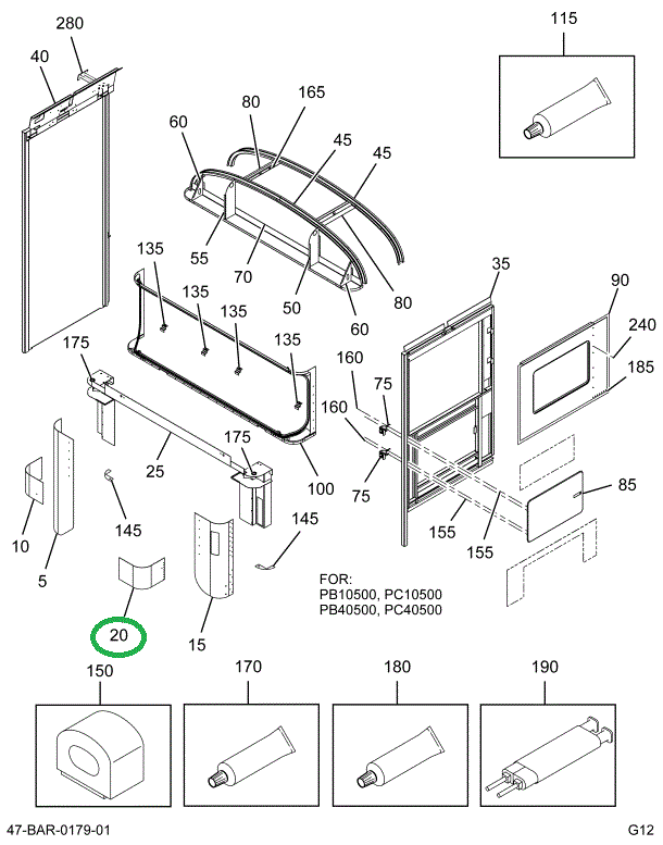 2206575C3 COWL, LEG , UPPER L