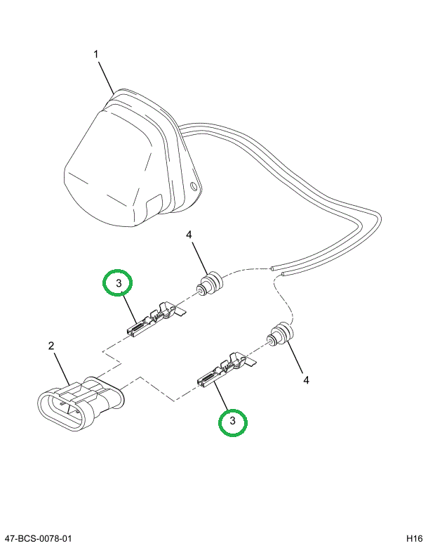 2206584C1 TERMINAL CABLE  MALE AMP SUPER