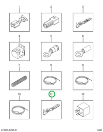 2206609C1 Terminal, Elect, Cable Tab Fas