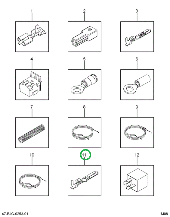 2206609C1 Terminal, Elect, Cable Tab Fas
