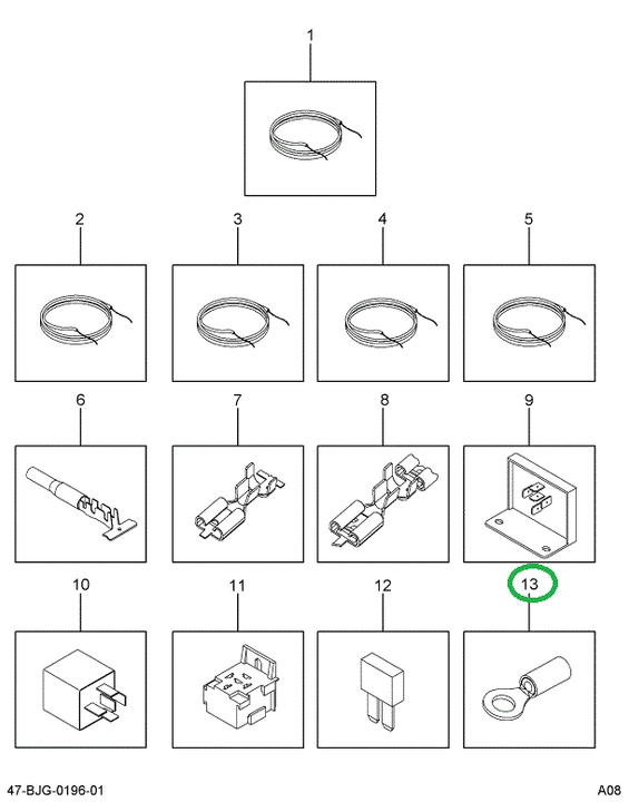 2206636C1 Terminal, Elect, Ring Pidg 1/4