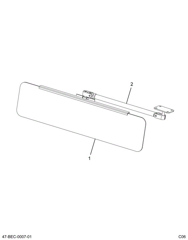 2207602C91 VISOR SUN 6 X 24 W/ADJ BRKTS