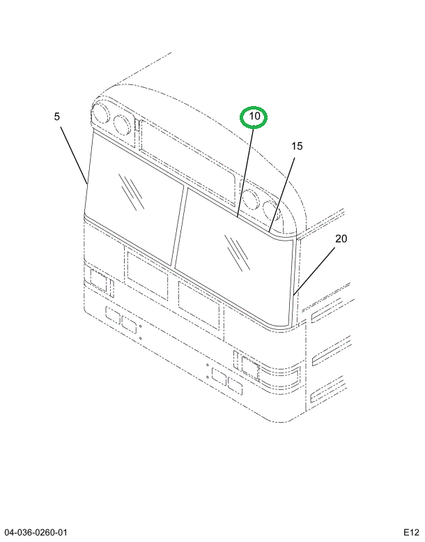 2207694C1 WINDSHLD,W/S  CURVED*RE LH GLA