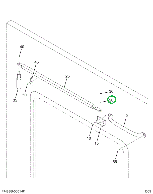 2207815C1 Spacer, Lift Door Handle