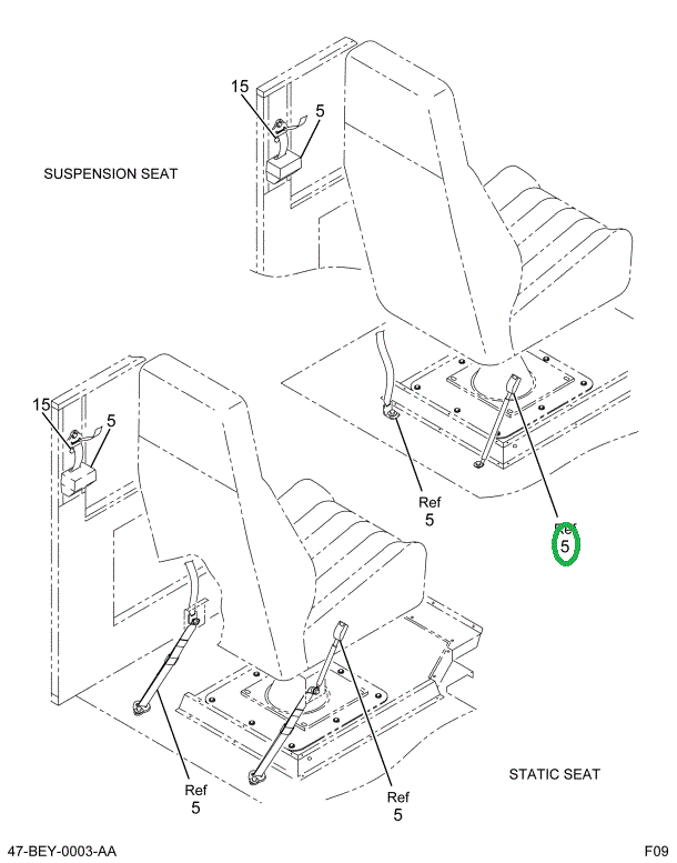 2208846C1 Belt, Drivers Seat