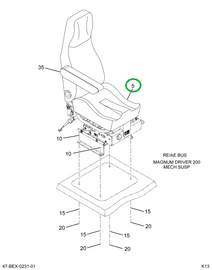 2208900C92 SEAT , MAG 200 NO ARMRST 42OZ